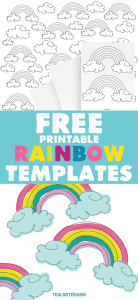 Rainbow Template: Free Printable Rainbow Outline and Rainbow Coloring Page!