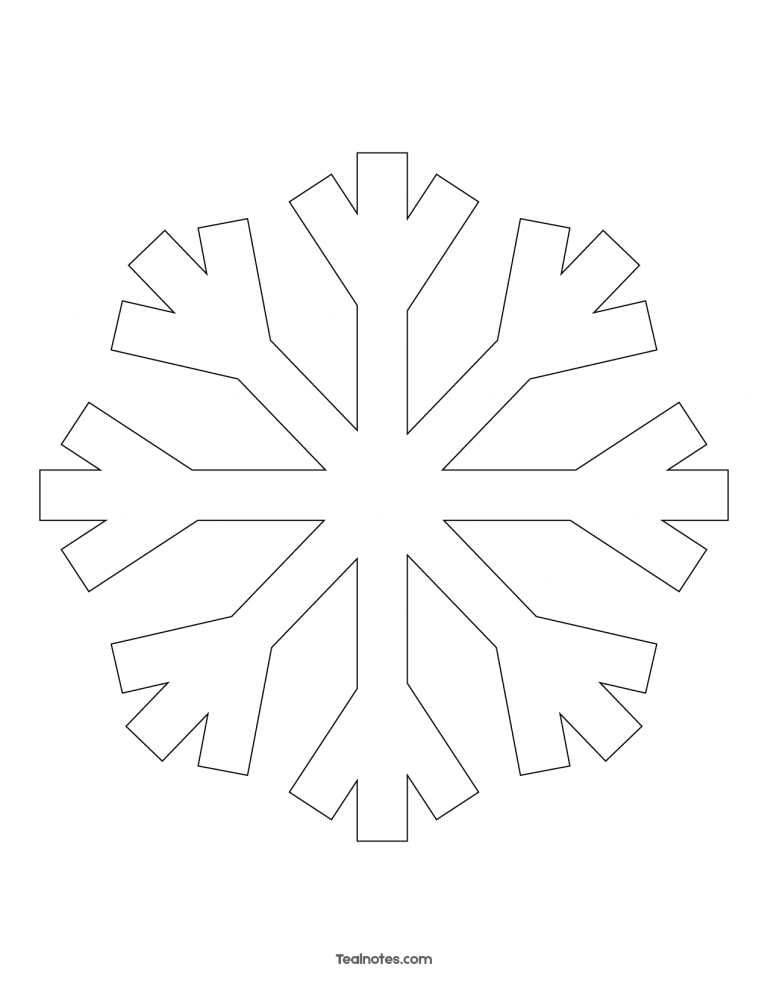 Free Snowflake Template: Easy Paper Snowflakes To Cut And Color