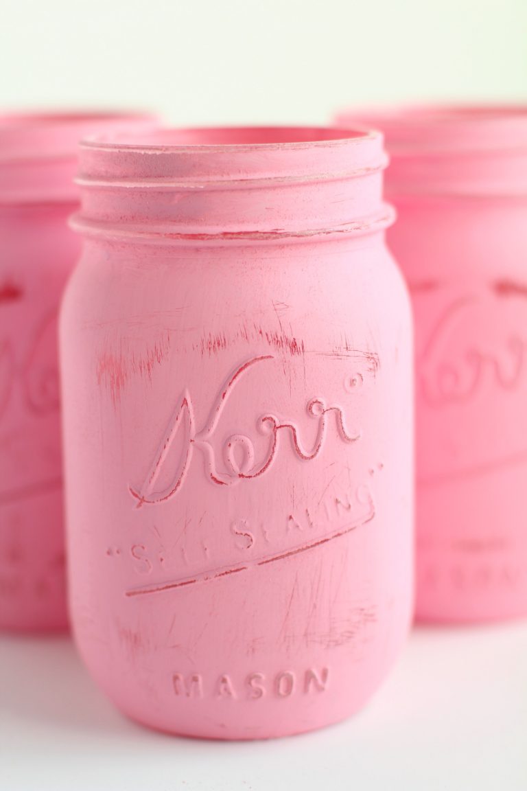 How To Paint Mason Jars With Chalk Paint (And How To Distress Them Too!)
