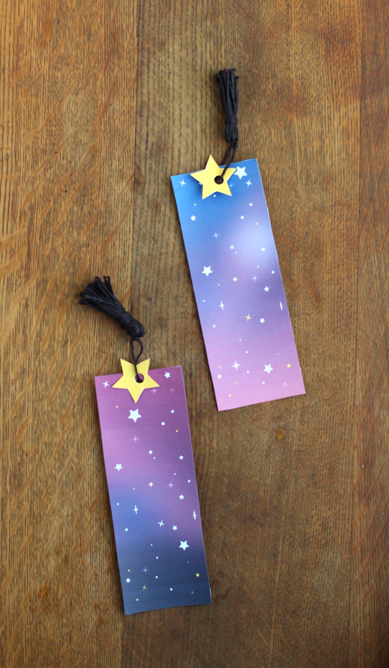 DIY Galaxy Bookmarks With Free Printable Templates