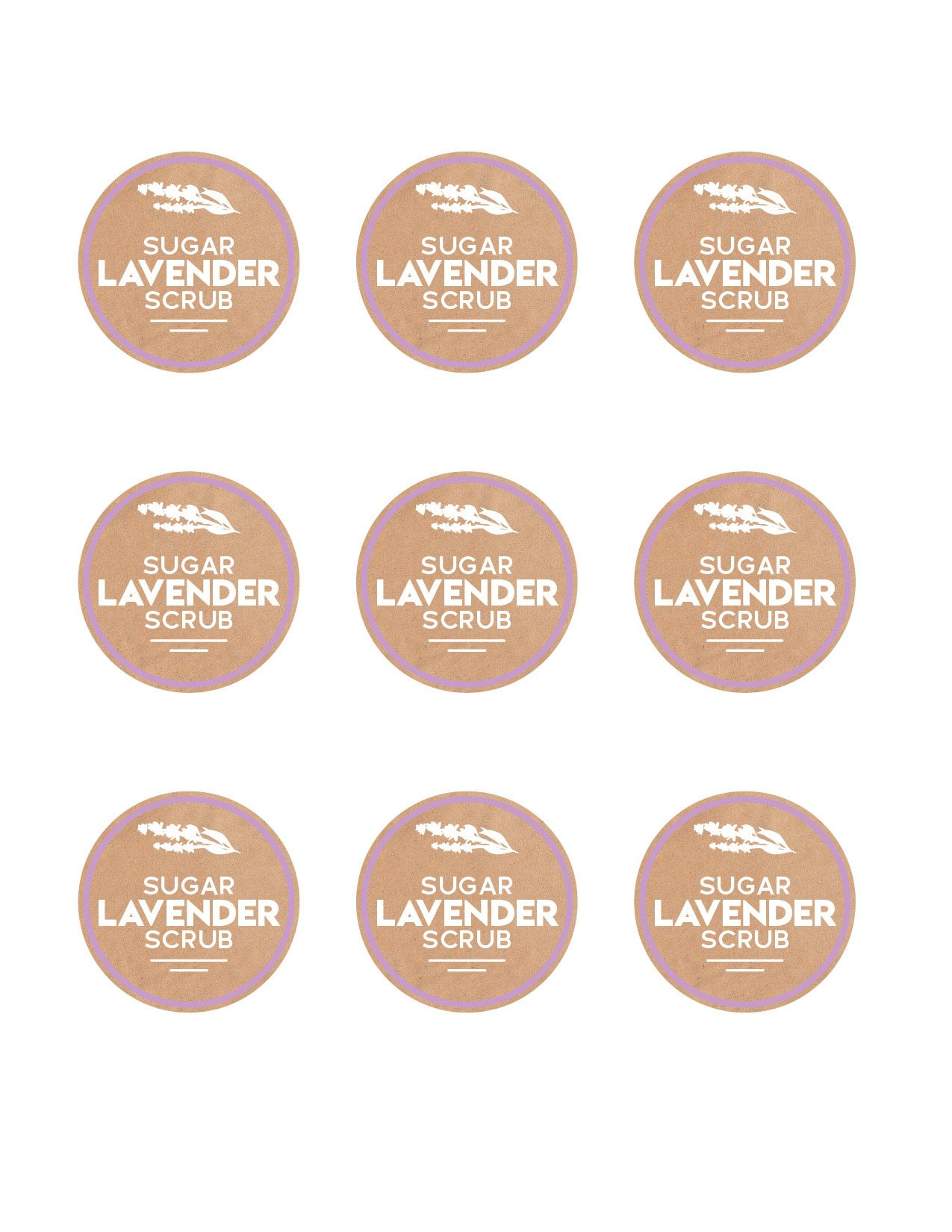 Free Printable Lavender Sugar Scrub Labels Printable Templates