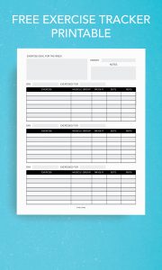 Free Exercise Tracker Printable