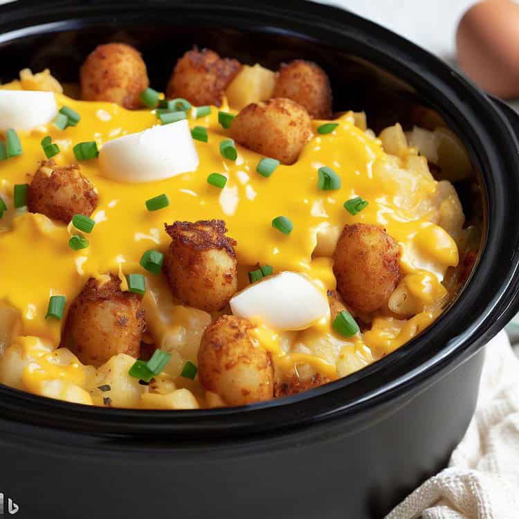 Crock Pot Tater Tot Egg Bake Recipe (Master Meal Prep for Effortless