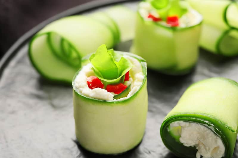 Cucumber And Cream Cheese Roll-Ups