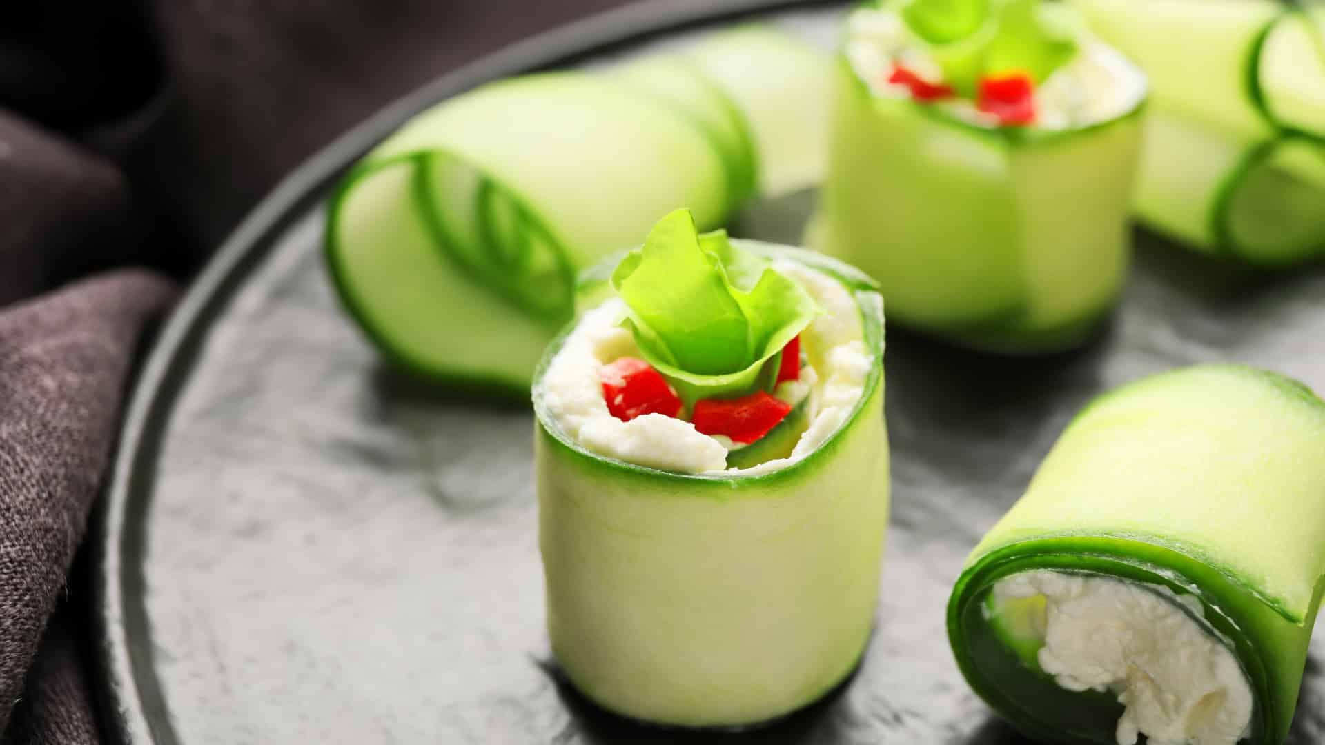 Cucumber and Cream Cheese Roll-Ups